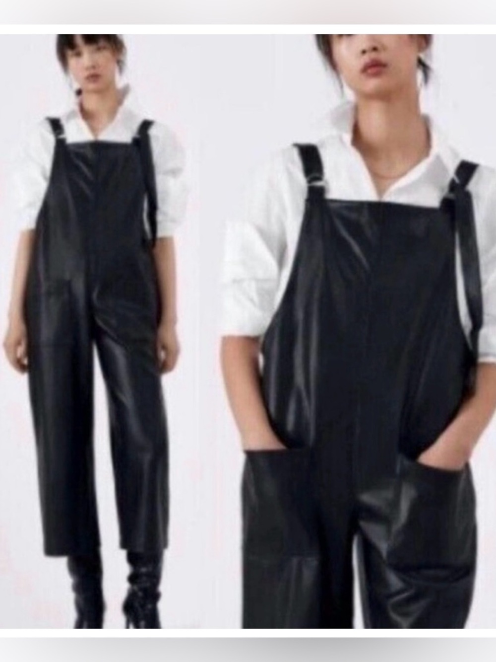 Zara leather jumpsuit